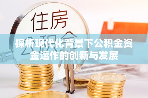 大内探析现代化背景下公积金资金运作的创新与发展