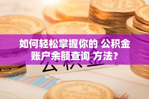 大内如何轻松掌握你的 公积金账户余额查询 方法？