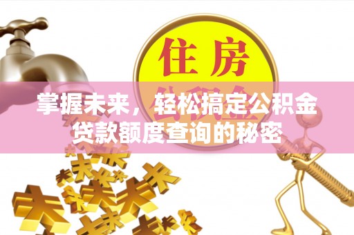 大内掌握未来，轻松搞定公积金贷款额度查询的秘密