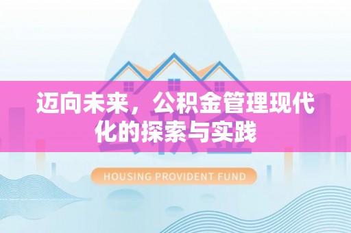 大内迈向未来，公积金管理现代化的探索与实践