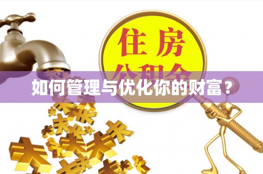 大内如何管理与优化你的财富？